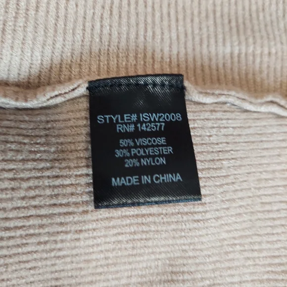 Crop Sweater Womens Small Taupe Knot Front Cropped V Neck Long Sleeve New - Picture 10 of 12